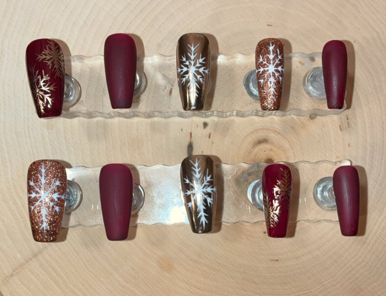 Holiday Glam Set Burgundy + Gold