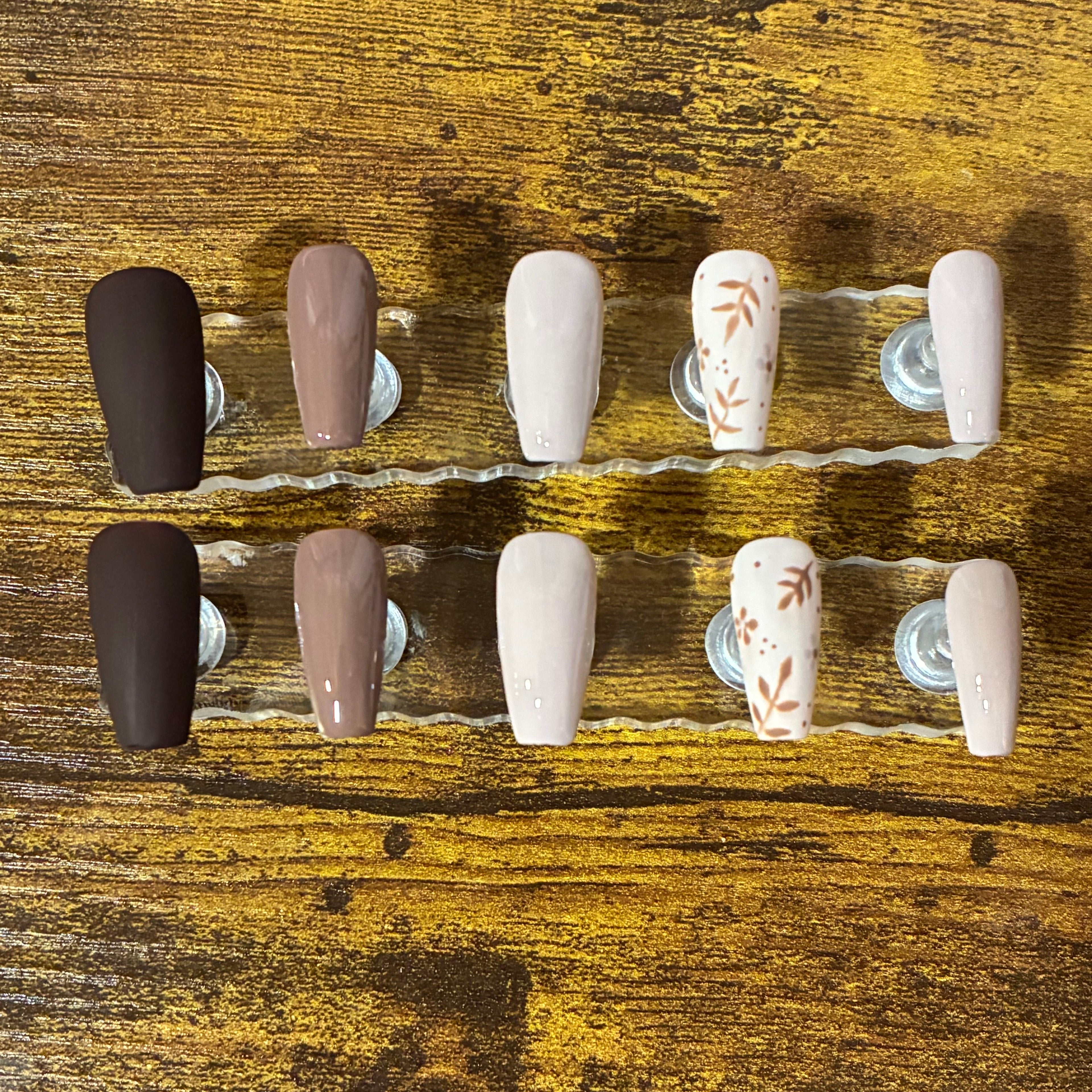 Maple & Mocha Press-On Nail Set