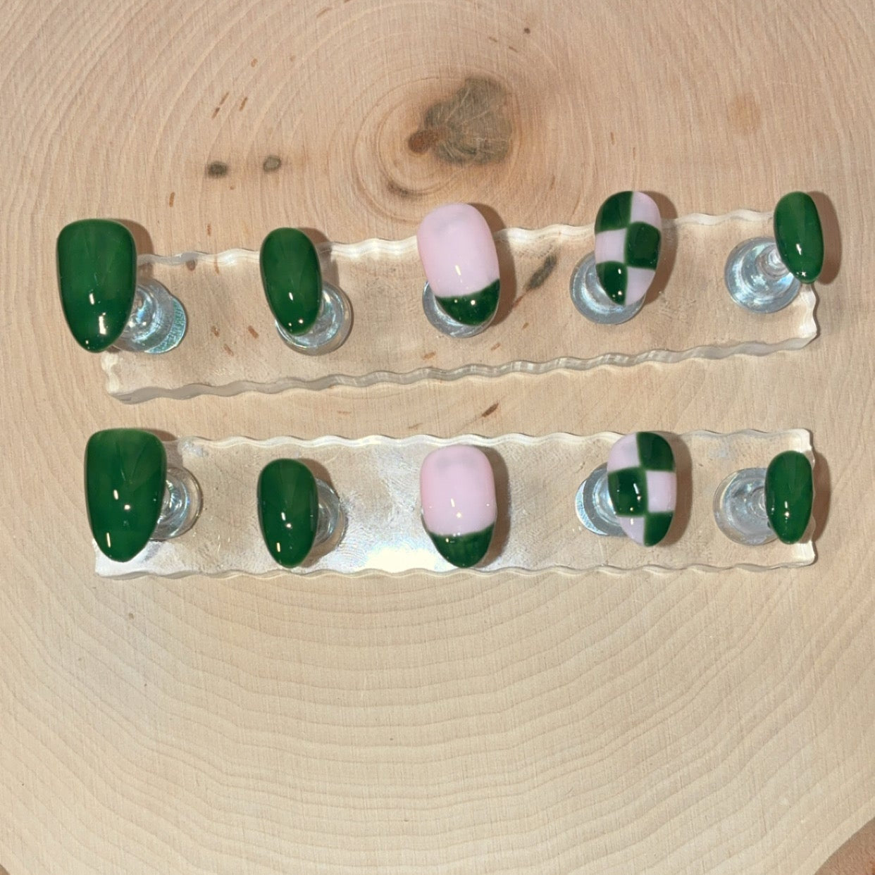 Evergreen Blush Press-On Nail Set