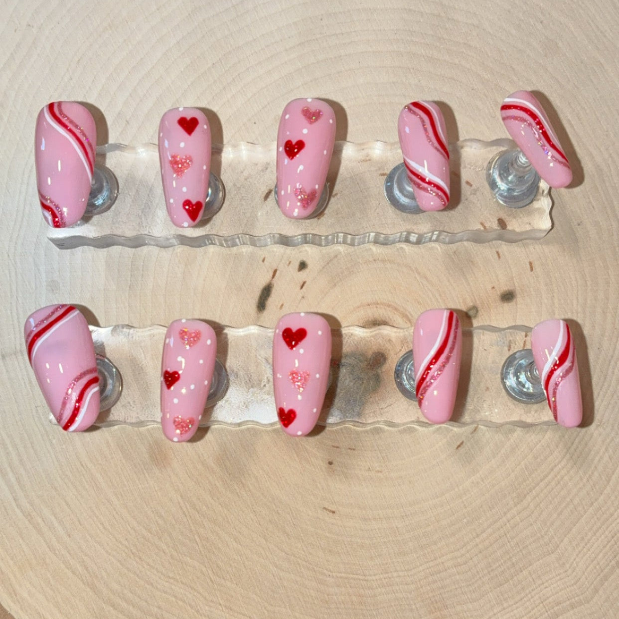 Sweetheart Swirls Press-On Nail Set